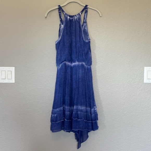 Free People Blue Tank Dress with Asymmetrical Hem size Small - Picture 3 of 8